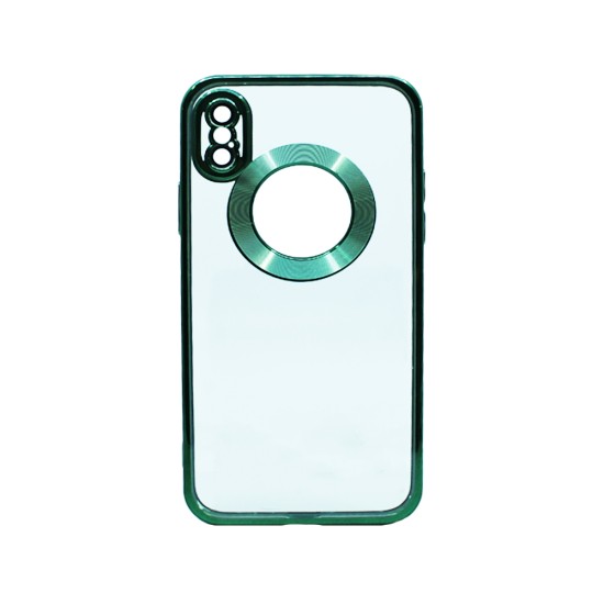 Capa de Silicone Rígida com Protetor de Câmera para Apple iPhone X/10 Verde